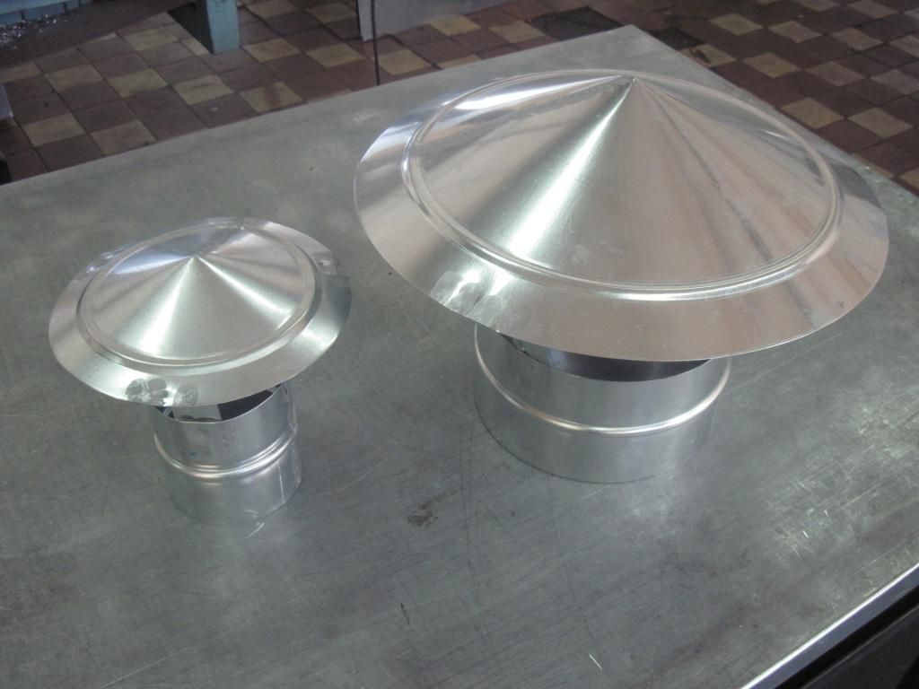 campanes de ventilació rodones de diferents diàmetres